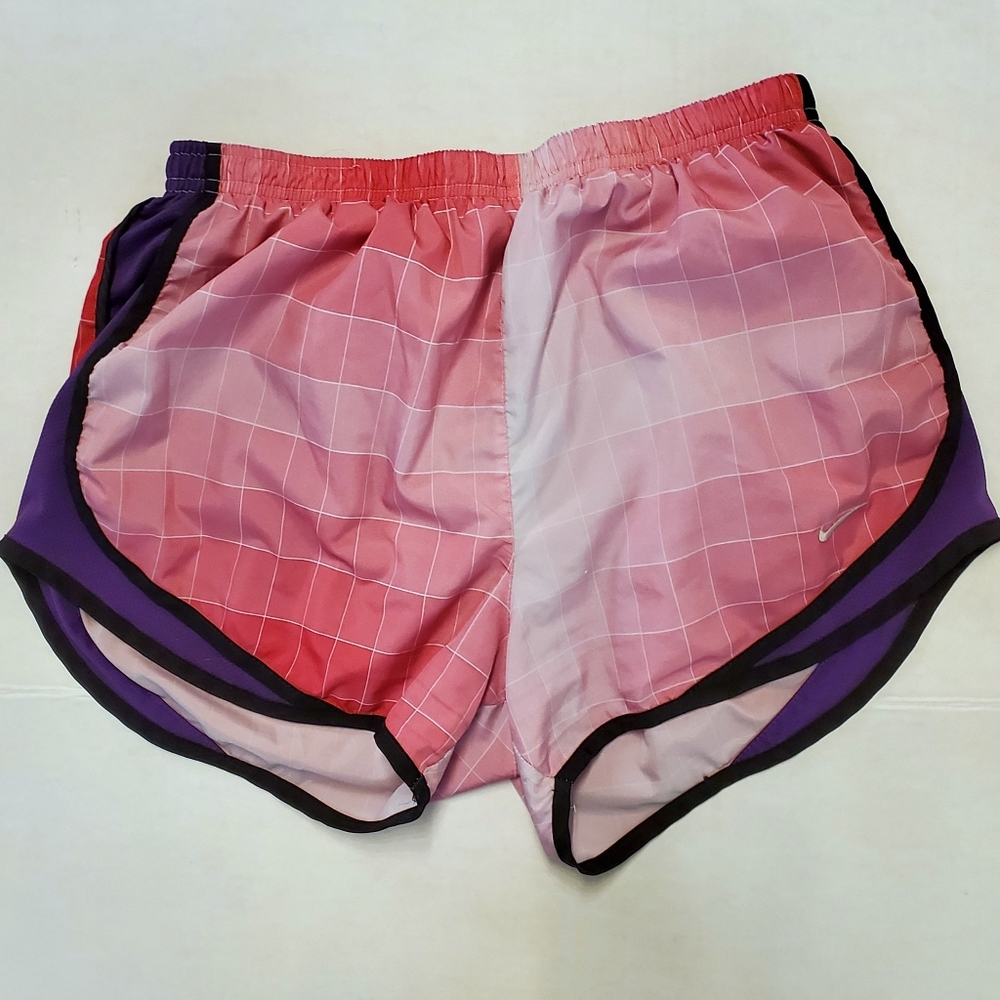 Nike pink purple black dri-fit shorts, size M